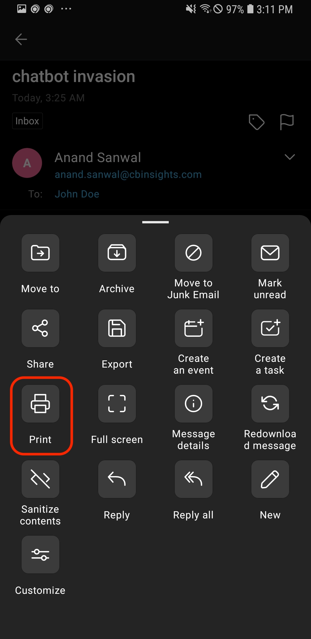How To Print An Email Message